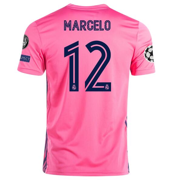 Real Madrid Away Kit Soccer Jersey MARCELO #12 2020/21